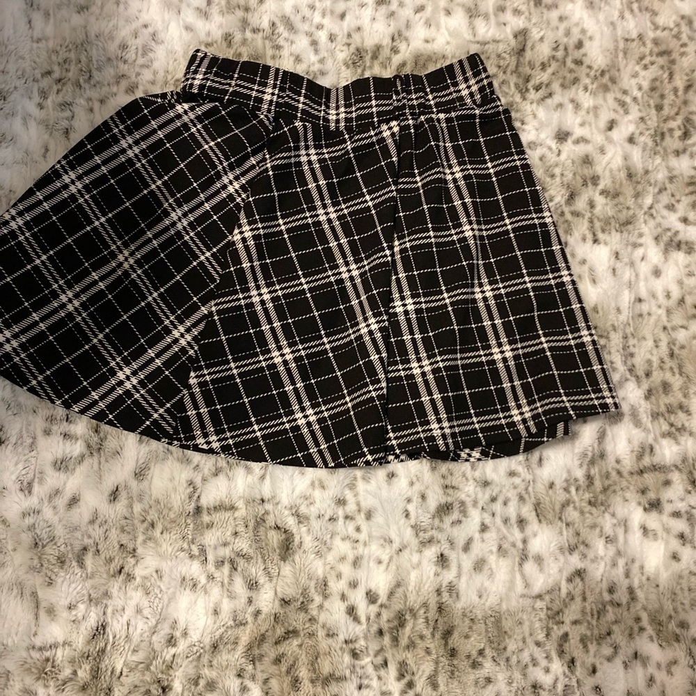 plaid flowy skirt